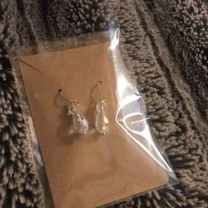 Homemade crystal earrings